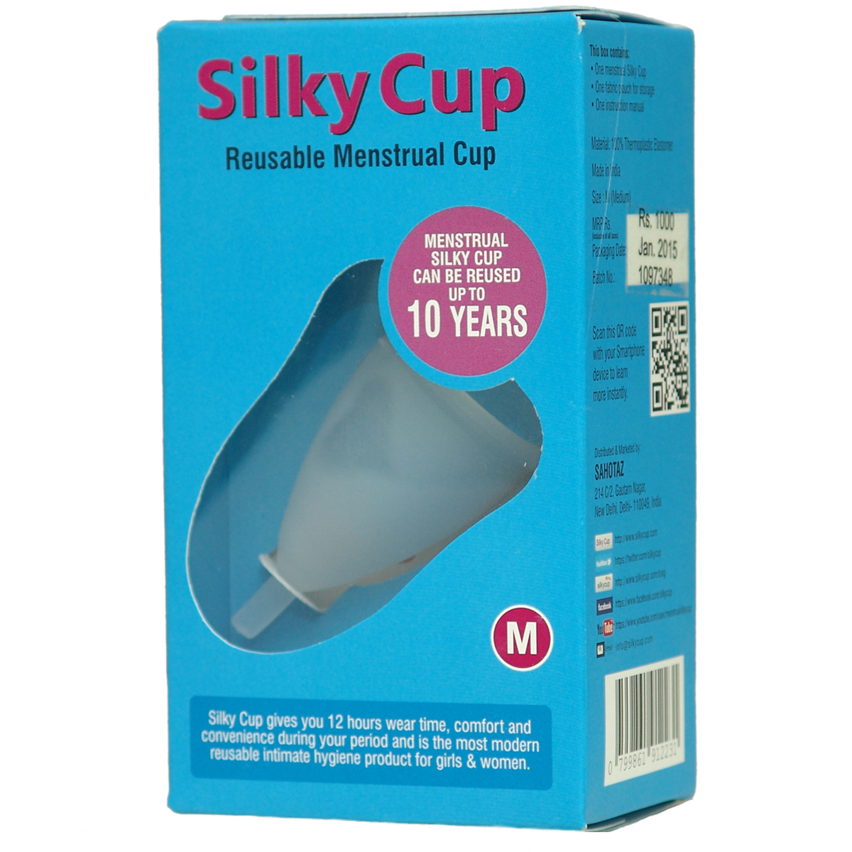 Silky Cup Reusable Menstrual Cup alternative sanitary napkins