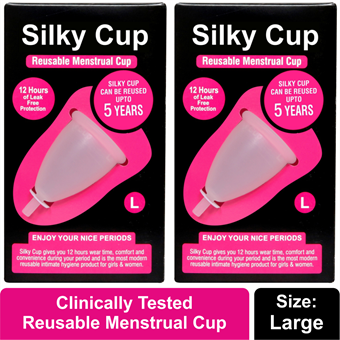 Silky Cup Menstrual Cup Vaginal Cup, Menses Cup, Menstruation Cup, Masikdharm Cup, Period Cup, Sanitary Cup